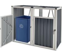 Cassonetto per rifiuti "Tarbek" per 2 tonnellate Fodera per rifiuti Acciaio zincato Cassonetto per rifiuti Antracite 121x146x82cm