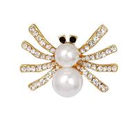casstaly 1 spilla da donna in lega modellata ragno corpetto brooch decorazione moda elegante ragazze stile nuovo bianco e oro