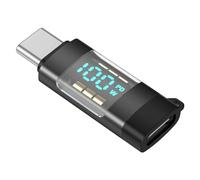 casstaly 100W USB-C maschio a femmina estensione adattatore tester misuratore di potenza con display digitale per dispositivo di tipo C