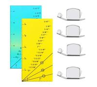 casstaly 2 Righelli Guida Cuciture con 4 Guide Magnetiche per Cuciture, Righello per Cucire Orli Diritti da 1/8 Pollici A 2 Pollici, Righello per Margini di Cucitura Durevole e Facile da Usare