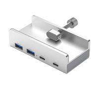 casstaly 4 Porte USB 3.2 HUB 3.2 Alimentatore in Alluminio USB3.2 Splitter Adattatore Clip Multi Concentratore 10G Accessori PC Hub, A