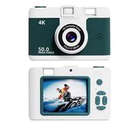 casstaly 4K Fotocamera Digitale Retro Dual Lens Multifunzione CCD Fotocamera Termica Istantanea per Studenti di Viaggio Fotografia Compatta Verde