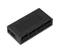 casstaly Adattatore splitter per hub di estensione USB 2.0 a 9 pin, adattatore per scheda madre, adattatore USB 2.0, hub USB interno a 9 pin, nero