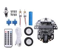 casstaly Kit Robotico Programmabile per Robot Basato su Microbit V2 e V1 per L'Educazione alla Codifica STEM con Batteria Ricaricabile(A)