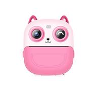 casstaly Macchina fotografica del bambino Stampante Portatile Termica Istantanea Stampa Foto Bambini Fotocamera Digitale 2.4 pollici HD Doppia Fotocamere Video Giocattolo Regali Rosa