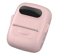 casstaly Mini stampante termica portatile con adesivi per piccole imprese, casa, ufficio, rosa