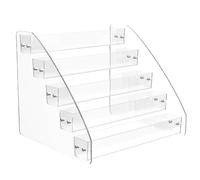 casstaly Porta CD a 5 ripiani, organizer trasparente per CD, può contenere fino a 30 custodie standard per DVD per riporre supporti
