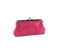 casstaly Portafoglio con paillettes per portatile Clutch per Soree Portamonete per Fammi (Rosso Rosa)
