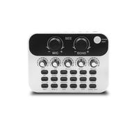 casstaly Scheda audio dal V8 Mini Audio Interface Podcast Mixer adatto per PC Computer Telefono Broadcast effetti di registrazione, facile da usare Fine lavorazione