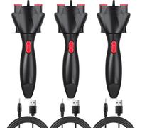 casstaly Set da 3 Pezzi Macchina per Trecce Elettrica Automatica Nera Arricciacapelli DIY Macchina per Trecce Automatica per Donne e Ragazze