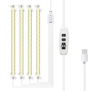 casstaly Strisce luminose a LED per coltivare piante, spettro completo per piante da interno con accensione e spegnimento automatico 3/9/12H, 192 LED
