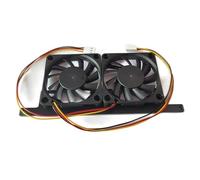 casstaly Ventola di raffreddamento per memoria RAM con doppia ventola da 60 mm, dispositivo di raffreddamento di memoria nero, adatta per moduli di memoria DDR4/DDR5.