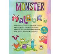 Cassye s flauschiges Monster-Malbuch: Einfaches Ausmalbuch für Kinder ab 3 Jahren - mit süßen Monstern, großen Glubschaugen.