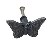 Cast iron butterfly shaped drawer knob for kitchen cupboards.
