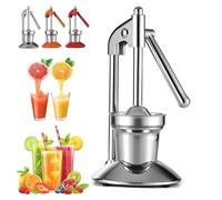 Cast Iron Juicer Hand Press, cast iron hand press juicer, Manual Juicer Hand Press, Heavy Duty Countertop Lime Citrus Crush Machine for Fresh Lemonade Orange Juice, Home and Kitchen(Silver)