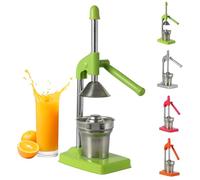 Cast Iron Juicer Hand Press, Stainless Steel Juicers for Citrus Oranges Lemons, Easy To Clean Metal Juicers Kitchen Tool (Green)