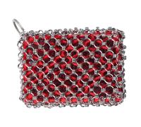 Cast Iron Scrubber, Kitchen Cast Iron, Cast Iron Cleaner, Frying Pan Scrubber, Multipurpose Portable Chain Scrubber Designed for Cleaning Irons Kitchenware, Providing a Thorough Yet Gentle Clean