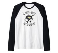 Cast Iron Skillet Funny Dont Use Any Soap Retro Pan Maglia con Maniche Raglan