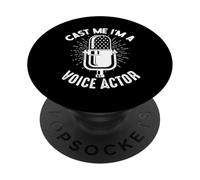 Cast Me I'm A Voice Actor Voice Over Artist PopSockets PopGrip Adesivo