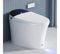 Casta Diva - WC intelligente, serbatoio integrato e pompa di assistenza, lavaggio automatico fuori sedile, sedile riscaldato, acqua calda e asciugatrice, moderno wc bidet con visualizzazione