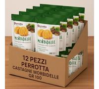 Castagne Morbide Cotte a Vapore 12x100g - Fonte di Fibre, Potassio e Magnesio - Snack Naturale e Salutare Pronto da Gustare - Confezione Pratica Richiudibile per Pausa, Lavoro, Viaggi e Merenda
