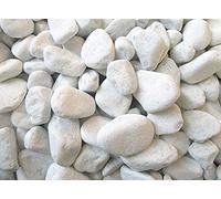Ciottoli Sassi Bianco Carrara per Giardino Decorativi Vasi Aiuole Sacco 25kg