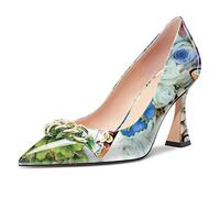 Castamere Donna Alto High Tacco Heel Chunky Blocco a Punta Pumps Slip-on Feste Dress 8.5 CM Heels Multicolore B 41 EU