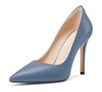 Castamere Donna Spillo Alto High Tacco Heel a Punta Pumps Slip-on Casual Classico 10 CM Heels Blu Denim 43 EU