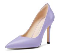Castamere Donna Spillo Alto High Tacco Heel a Punta Pumps Slip-on Casual Classico 10 CM Heels Viola Chiaro 39 EU