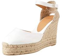 Castañer 20975 Donna Espadrille, Carol, Bianco,