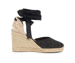 Castañer - Espadrillas con Zeppa Nere e Oro - - Shoes - Donna - Nero - 40 EU