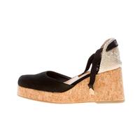 CASTANER scarpe donna Espadrillas Tina Cork nero Laccio caviglia zeppa sughero