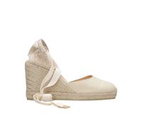 Castañer, ,Shoes ,Donna ,Bianco ,37 EU Espadrillas con Zeppa in Tela