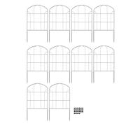 Castatura decorativa Garden Archated Animal Barrier Ornamental Wire Border Pannello in metallo per bordi per le letti e protezione da prato Materiale 10 pacchetto