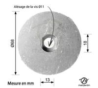 Castelgarden n. 22465611/0 supporto lama falciatrice, mozzo