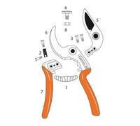 CASTELLARI Lama Ricambio Ergo 5 per Forbice Ergonomic