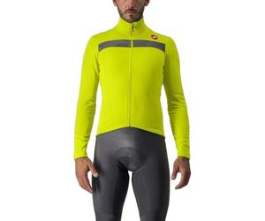 Castelli 4518511-383 Puro 3 Jersey FZ Maglia Lunga Uomo, Electric Lime/Silver Reflex, Taglia XXL