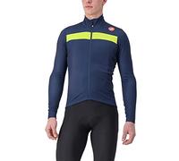 Castelli 4518511-424 Puro 3 Jersey FZ Maglia Lunga Uomo, Belgian Blue/Yellow, Taglia L