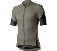 Castelli 4520019-364 ENTRATA V JERSEY Uomo bark green/light black/fiery red M