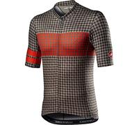Castelli 4521017-364 Maison Jersey Uomo Bark Green/Fiery Red S