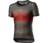 Castelli 4521022-364 PRO Mesh M Short Sleeve Uomo Bark Green/Fiery Red S
