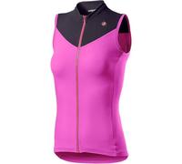 Castelli 4521058-022 Solaris Sleeveless Jersey Donna Pink Fluo/Dark Steel Blue XS