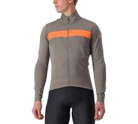 CASTELLI 4521503-064 RADDOPPIA 3 JKT Giacca UOMO NICKEL GRAY/RED ORANGE Taglia M