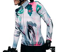 Castelli 4521528-870 Unlimited W TH. JR Maglia Lunga Silver Gray/TEALBLUE-Flowers S