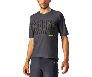 Castelli 4522008-030 Trail Tech Tee Maglia Lunga Dark Gray/Black-Electric Lime XL
