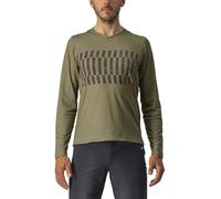Castelli 4522009-353 Trail Tech LS Tee Maglia Lunga Olive Green/Dark Gray-Orange R 3XL
