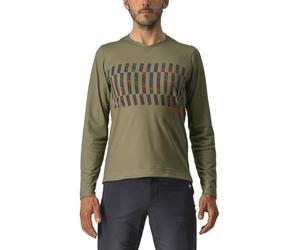 Castelli 4522009-353 Trail Tech LS Tee Maglia Lunga Olive Green/Dark Gray-Orange R 3XL