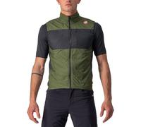 Castelli 4522010-316 UNLIMITED PUFFY VEST Gilet sportivo Uomo light military gray/dark gray-brilliant orange S