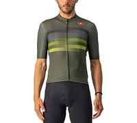 Castelli 4522016-075 Endurance PRO Jrs Maglia Lunga Military Green/Blue-Sulphur XS