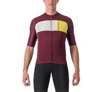 Maglia manica corta castelli prologo 7 rosso bordeaux
